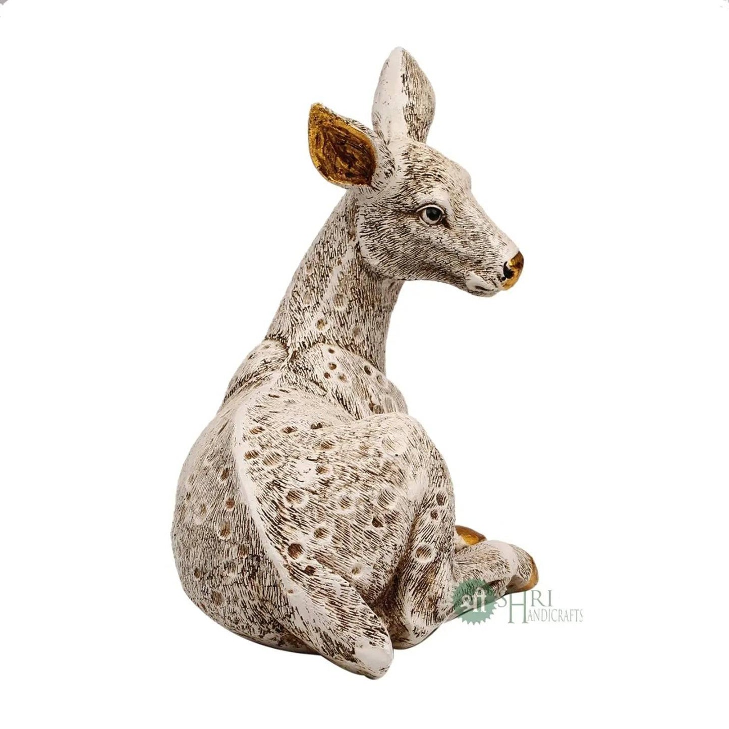 Deer Statue Showpiece Table Accent Collectible Figurines Handcrafted Wild Animal Statue - Decorwala