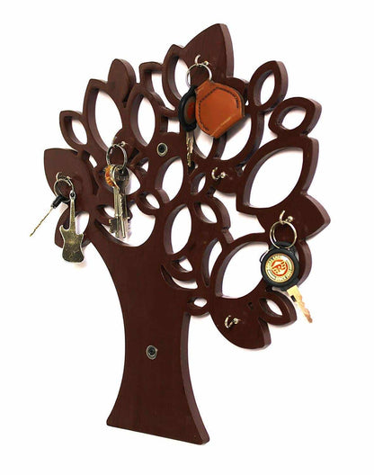 Tree Key Wall Holder || Wooden Key Holder || Decorative Key Hanger - Decorwala