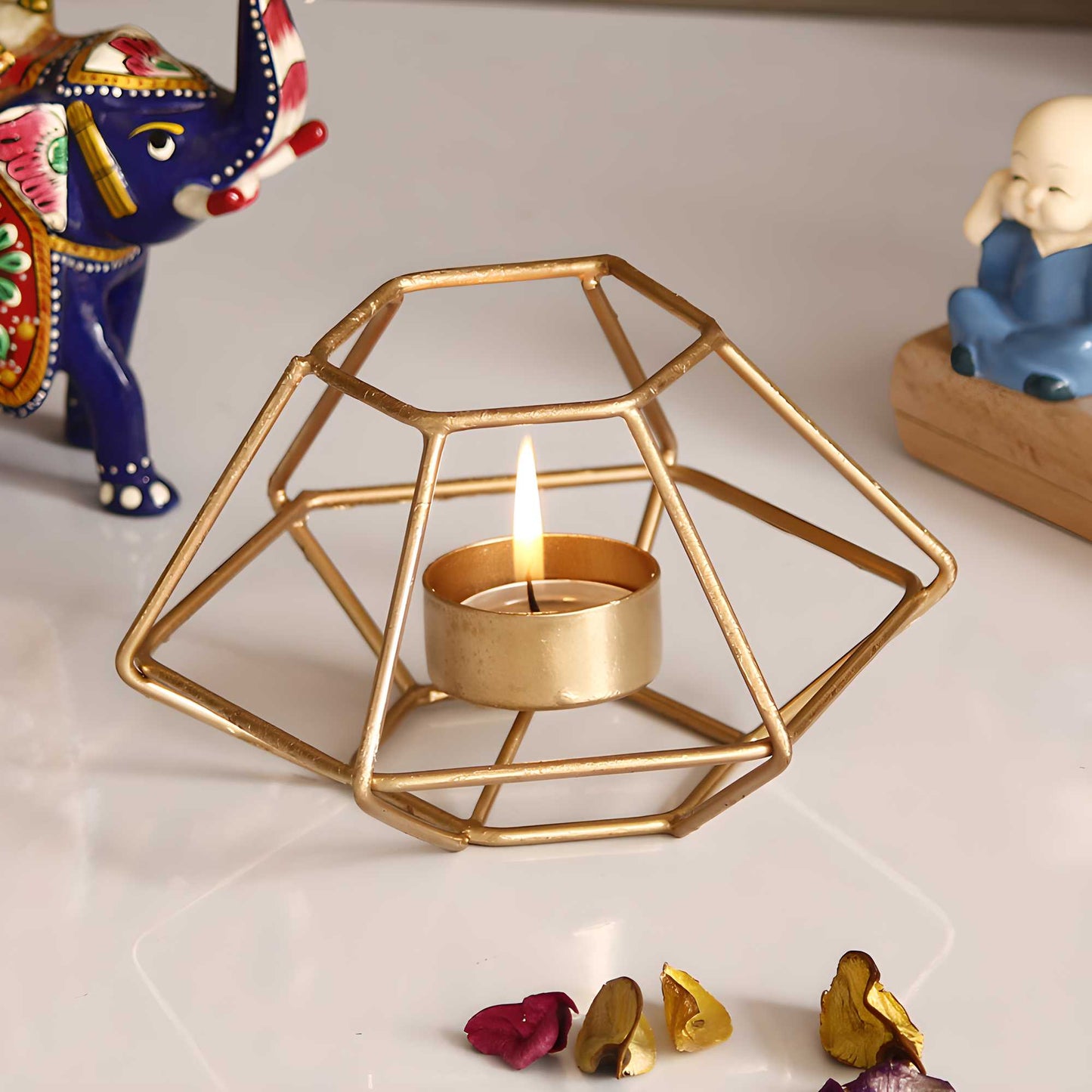 Decorative Handcrafted Metal Tea Light Holder - Decorwala