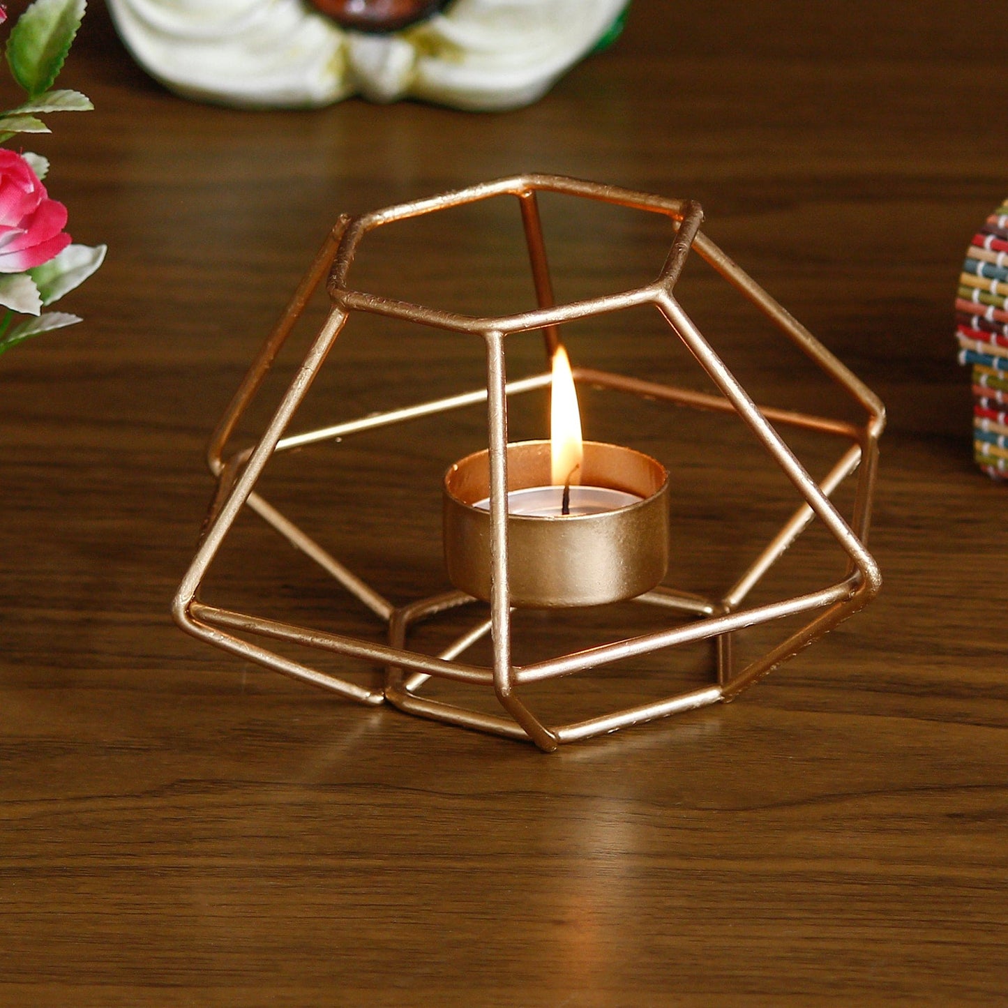 Decorative Handcrafted Metal Tea Light Holder - Decorwala