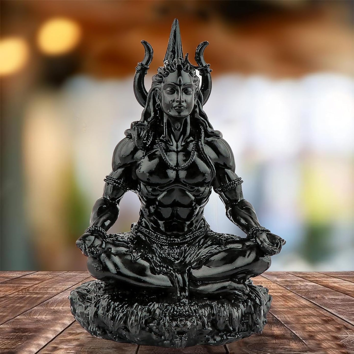 Lord Shiva Dhyana Mudra Murti | Antique Finish |Car Dashboard Idol - Decorwala 