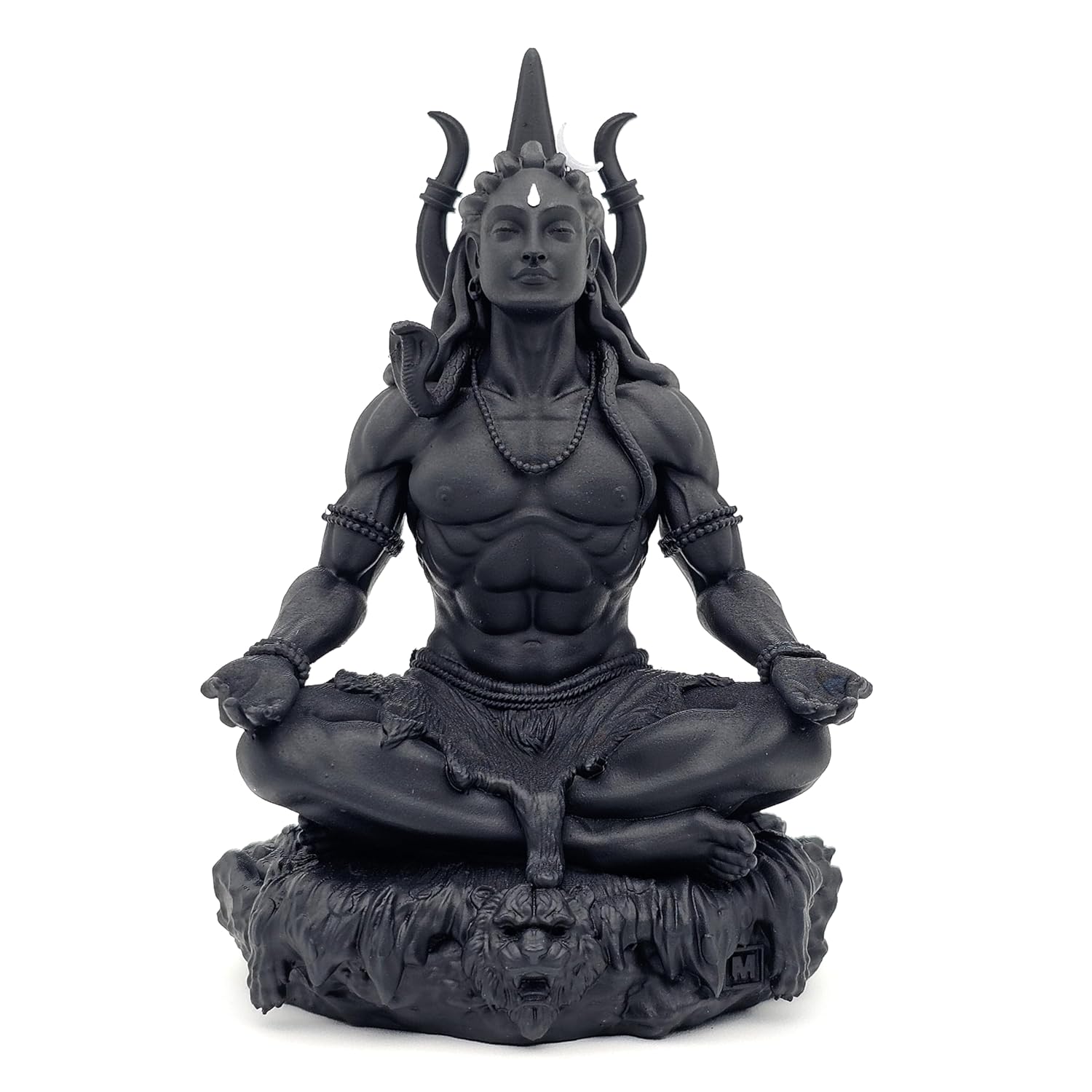 Lord Shiva Dhyana Mudra Murti | Antique Finish |Car Dashboard Idol - Decorwala 