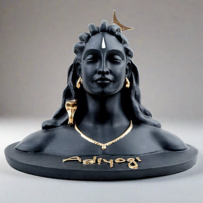 Adiyogi Statue Shiva Black Color Idol for Home Décor, Gift & Puja, Car Dashboard Statue | Made in India( 4.5 inch ) - Decorwala