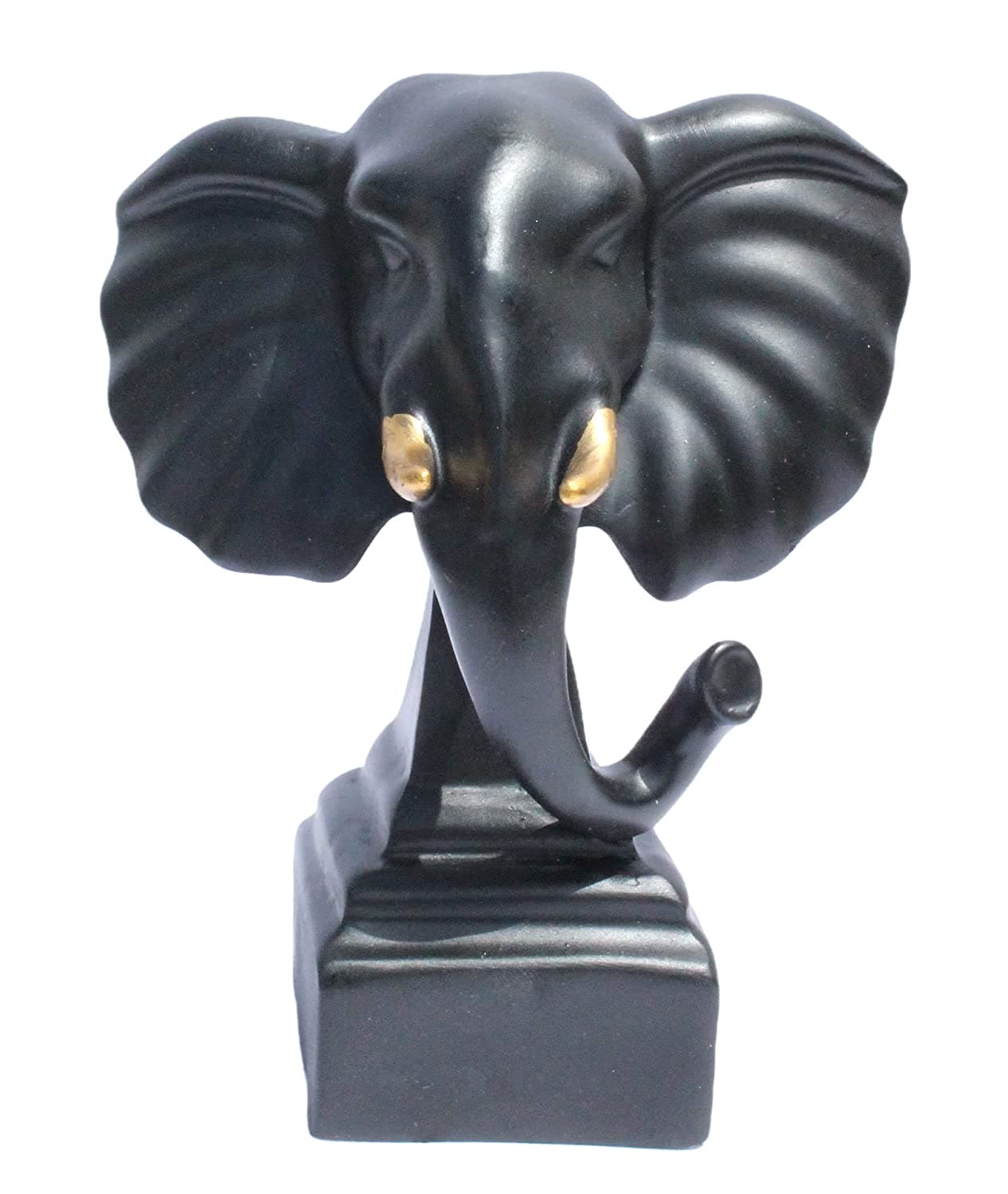Elephant face - Black showpiece for Home Decor - Decorwala
