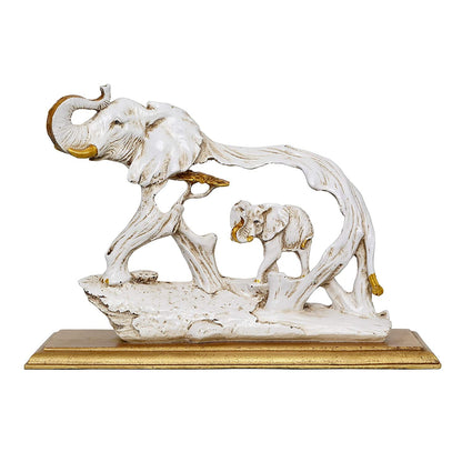 Handmade Indian Home Decor Animal Figurine Polyresin Elephant in Elephant Statue Height : 7.2 inches - Decorwala