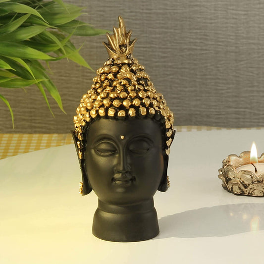 Meditating Buddha Face Figurine Statue for Home Decor - Decorwala