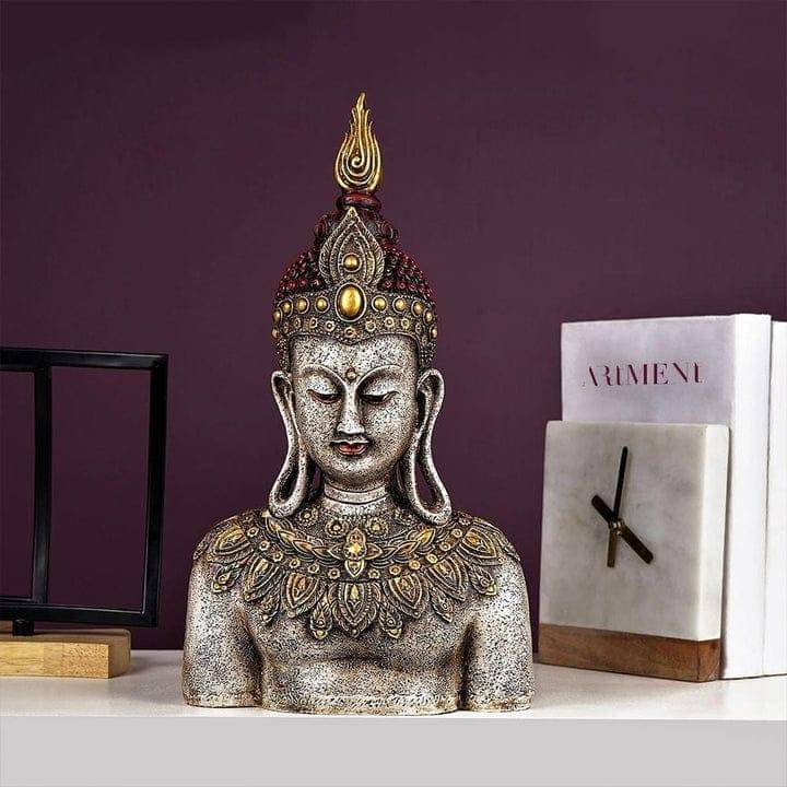 Rustic Bejeweled Divine Buddha Table Accent - Decorwala