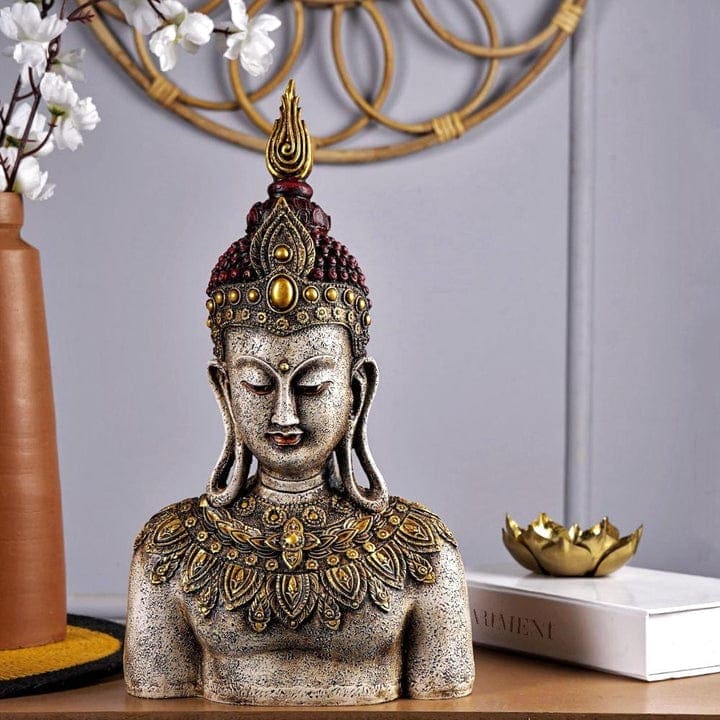 Rustic Bejeweled Divine Buddha Table Accent - Decorwala