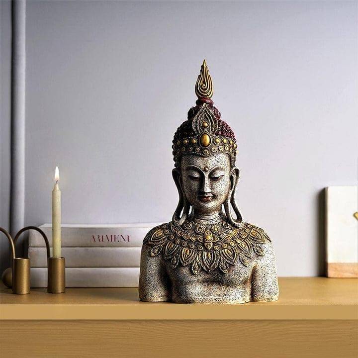 Rustic Bejeweled Divine Buddha Table Accent - Decorwala